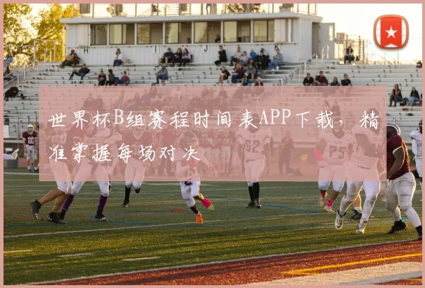 世界杯B组赛程时间表APP下载，精准掌握每场对决